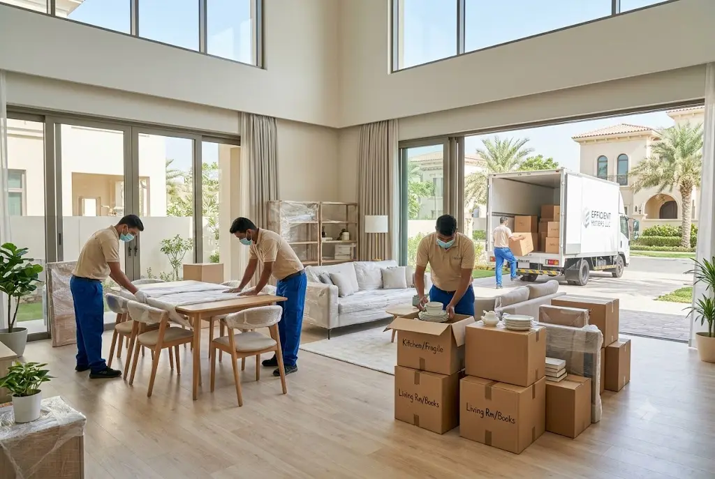 Professional house shifting services moving household furniture and belongings in the UAE