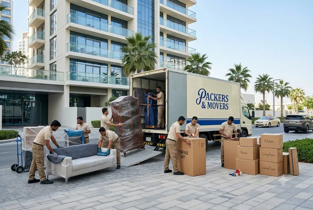 Professional packers and movers in Dubai handling residential relocation and packing services