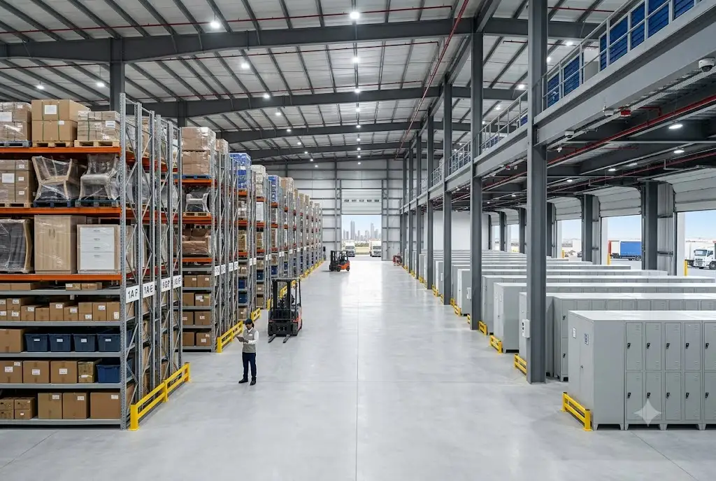 Professional storage company facility in Dubai with secure storage units and inventory management