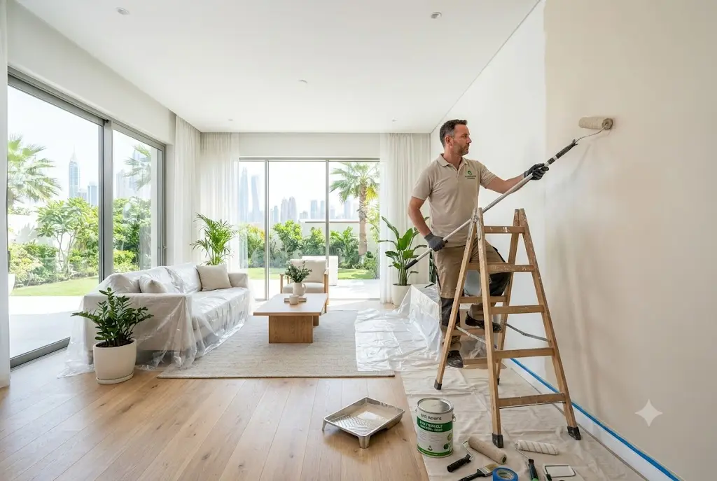 Eco Friendly Paint applied in a modern Dubai residential interior