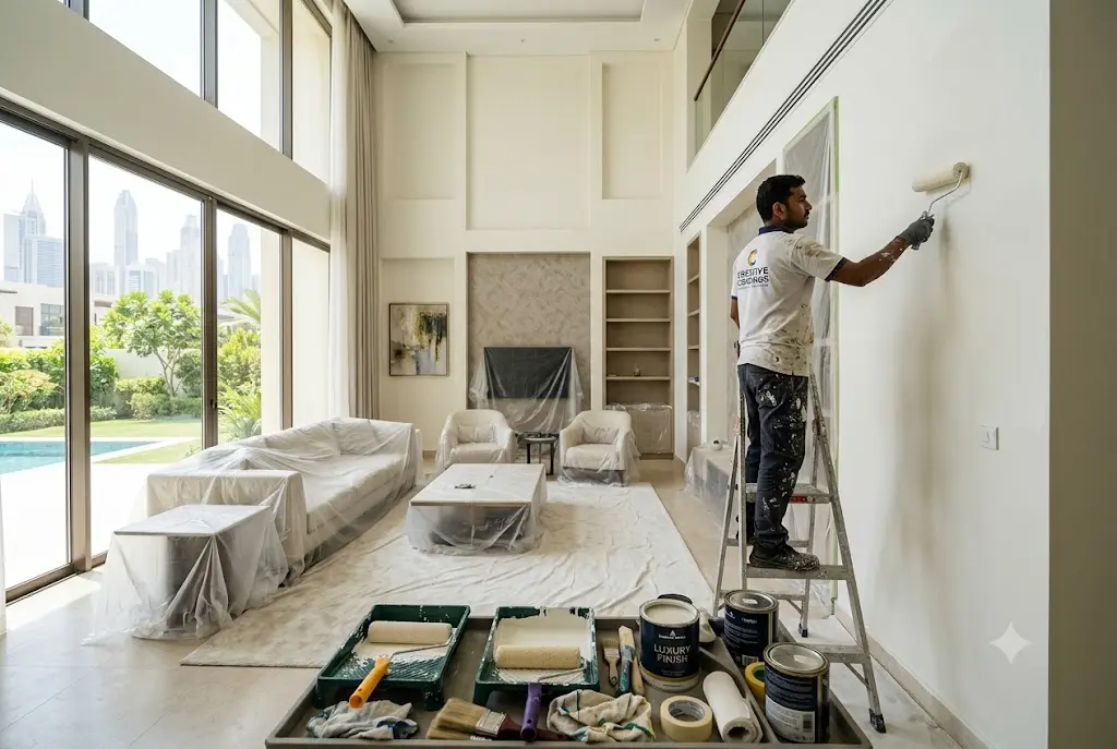 Professional home painting services Dubai for modern residential interiors